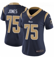Women Nike Los Angeles Rams #75 Deacon Jones Elite Navy Blue Team Color NFL Jersey Women Nike Los Angeles Rams #75 Deacon Jones Elite Navy Blue Team Color NFL Jersey