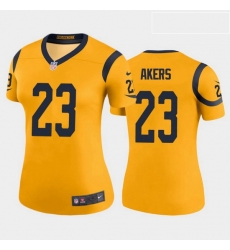 Women Nike Rams 23 Cam Akers Gold Rush Limtited Jersey Women Nike Rams 23 Cam Akers Gold Rush Limtited Jersey
