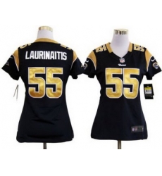 Women Nike St. Louis Rams 55# James Laurinaitis Dark Blue Nike NFL Jerseys Women Nike St. Louis Rams 55# James Laurinaitis Dark Blue Nike NFL Jerseys