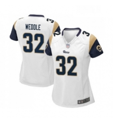 Womens Los Angeles Rams 32 Eric Weddle Game White Football Jersey Womens Los Angeles Rams 32 Eric Weddle Game White Football Jersey