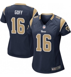 Womens Nike Los Angeles Rams 16 Jared Goff Game Navy Blue Team Color NFL Jersey Womens Nike Los Angeles Rams 16 Jared Goff Game Navy Blue Team Color NFL Jersey
