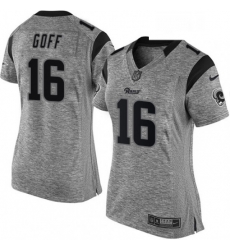 Womens Nike Los Angeles Rams 16 Jared Goff Limited Gray Gridiron NFL Jersey Womens Nike Los Angeles Rams 16 Jared Goff Limited Gray Gridiron NFL Jersey