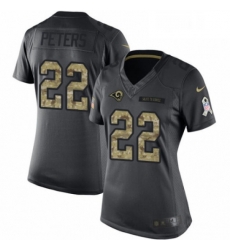Womens Nike Los Angeles Rams 22 Marcus Peters Limited Black 2016 Salute to Service NFL Jersey Womens Nike Los Angeles Rams 22 Marcus Peters Limited Black 2016 Salute to Service NFL Jersey
