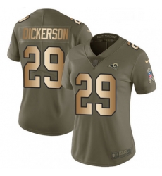 Womens Nike Los Angeles Rams 29 Eric Dickerson Limited OliveGold 2017 Salute to Service NFL Jersey Womens Nike Los Angeles Rams 29 Eric Dickerson Limited OliveGold 2017 Salute to Service NFL Jersey