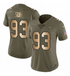 Womens Nike Los Angeles Rams 93 Ndamukong Suh Limited OliveGold 2017 Salute to Service NFL Jersey Womens Nike Los Angeles Rams 93 Ndamukong Suh Limited OliveGold 2017 Salute to Service NFL Jersey
