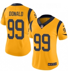 Womens Nike Los Angeles Rams 99 Aaron Donald Limited Gold Rush Vapor Untouchable NFL Jersey Womens Nike Los Angeles Rams 99 Aaron Donald Limited Gold Rush Vapor Untouchable NFL Jersey