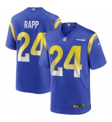 Youth Los Angeles Rams #24 Taylor Rapp Blue Bone Stitched Football Limited Jersey Youth Los Angeles Rams #24 Taylor Rapp Blue Bone Stitched Football Limited Jersey