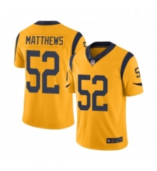 Youth Los Angeles Rams 52 Clay Matthews Limited Gold Rush Vapor Untouchable Football Jersey Youth Los Angeles Rams 52 Clay Matthews Limited Gold Rush Vapor Untouchable Football Jersey