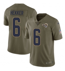 Youth Nike Rams #6 Johnny Hekker Olive Stitched NFL Limited 2017 Salute to Service Jersey Youth Nike Rams #6 Johnny Hekker Olive Stitched NFL Limited 2017 Salute to Service Jersey