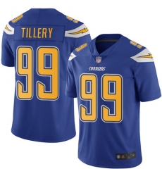 Chargers 99 Jerry Tillery Electric Blue Men Stitched Football Limited Rush Jersey Chargers 99 Jerry Tillery Electric Blue Men Stitched Football Limited Rush Jersey
