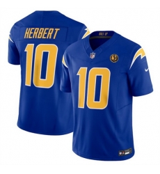 Men Los Angeles Chargers 10 Justin Herbert Royal 2023 F U S E With John Madden Patch Vapor Limited Stitched Football Jersey Men Los Angeles Chargers 10 Justin Herbert Royal 2023 F U S E With John Madden Patch Vapor Limited Stitched Football Jersey