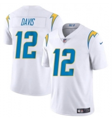 Men Los Angeles Chargers 12 Derius Davis White 2024 Vapor Limited Stitched Football Jersey Men Los Angeles Chargers 12 Derius Davis White 2024 Vapor Limited Stitched Football Jersey