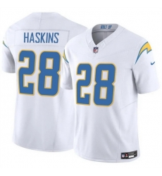 Men Los Angeles Chargers 28 Hassan Haskins White 2024 F U S E Vapor Limited Stitched Football Jersey Men Los Angeles Chargers 28 Hassan Haskins White 2024 F U S E Vapor Limited Stitched Football Jersey