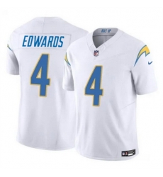 Men Los Angeles Chargers 4 Gus Edwards White 2024 F U S E Vapor Limited Stitched Football Jersey Men Los Angeles Chargers 4 Gus Edwards White 2024 F U S E Vapor Limited Stitched Football Jersey