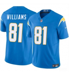 Men Los Angeles Chargers 81 Mike Williams Blue 2024 F U S E Vapor Limited Stitched Football Jersey Men Los Angeles Chargers 81 Mike Williams Blue 2024 F U S E Vapor Limited Stitched Football Jersey