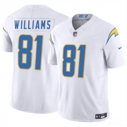 Men Los Angeles Chargers 81 Mike Williams White 2024 F U S E Vapor Limited Stitched Football Jersey