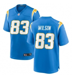 Men Los Angeles Chargers 83 Pokey Wilson Blue Stitched Game Jersey Men Los Angeles Chargers 83 Pokey Wilson Blue Stitched Game Jersey