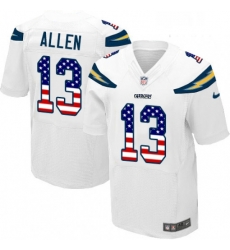 Men Nike Los Angeles Chargers 13 Keenan Allen Elite White Road USA Flag Fashion NFL Jersey Men Nike Los Angeles Chargers 13 Keenan Allen Elite White Road USA Flag Fashion NFL Jersey