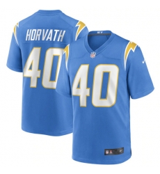 Men's Los Angeles Chargers #40 Zander Horvath 2022 Blue Stitched Football Game Jersey Men's Los Angeles Chargers #40 Zander Horvath 2022 Blue Stitched Football Game Jersey
