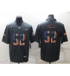 Men's Los Angeles Chargers #52 Khalil Mack Grey Salute To Service USA Flag Stitched Jersey Men's Los Angeles Chargers #52 Khalil Mack Grey Salute To Service USA Flag Stitched Jersey