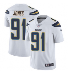 Nike Chargers #91 Justin Jones White Mens Stitched NFL Vapor Untouchable Limited Jersey Nike Chargers #91 Justin Jones White Mens Stitched NFL Vapor Untouchable Limited Jersey