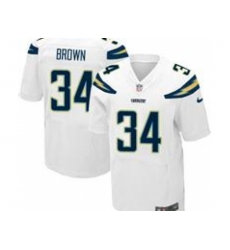 Nike San Diego Chargers 34 Donald Brown White Elite NFL Jersey Nike San Diego Chargers 34 Donald Brown White Elite NFL Jersey