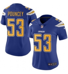 Nike Chargers 53 Mike Pouncey Electric Blue Womens Stitched NFL Limited Rush Jersey Nike Chargers 53 Mike Pouncey Electric Blue Womens Stitched NFL Limited Rush Jersey