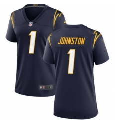 Women Los Angeles Chargers 1 Quentin Johnston Navy Stitched Game Jersey Women Los Angeles Chargers 1 Quentin Johnston Navy Stitched Game Jersey