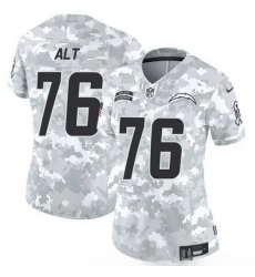 Women Los Angeles Chargers 76 Joe Alt 2024 F U S E Arctic Camo Salute To Service Limited Stitched Football Jersey Women Los Angeles Chargers 76 Joe Alt 2024 F U S E Arctic Camo Salute To Service Limited Stitched Football Jersey