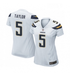 Womens Los Angeles Chargers 5 Tyrod Taylor Game White Football Jersey Womens Los Angeles Chargers 5 Tyrod Taylor Game White Football Jersey