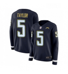 Womens Los Angeles Chargers 5 Tyrod Taylor Limited Navy Blue Therma Long Sleeve Football Jersey Womens Los Angeles Chargers 5 Tyrod Taylor Limited Navy Blue Therma Long Sleeve Football Jersey