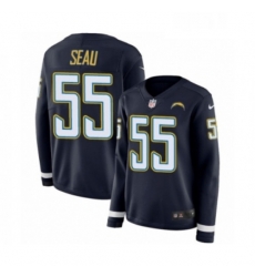 Womens Nike Los Angeles Chargers 55 Junior Seau Limited Navy Blue Therma Long Sleeve NFL Jersey Womens Nike Los Angeles Chargers 55 Junior Seau Limited Navy Blue Therma Long Sleeve NFL Jersey