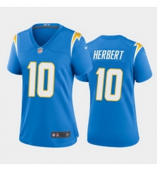 women justin herbert los angeles chargers powder blue game jersey 2020 women justin herbert los angeles chargers powder blue game jersey 2020