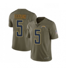 Youth Los Angeles Chargers 5 Tyrod Taylor Limited Olive 2017 Salute to Service Football Jersey Youth Los Angeles Chargers 5 Tyrod Taylor Limited Olive 2017 Salute to Service Football Jersey