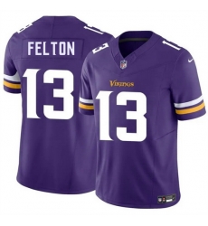 Men Minnesota Vikings 13 Tai Felton Purple 2025 Draft F U S E Vapor Untouchable Limited Stitched Jersey Men Minnesota Vikings 13 Tai Felton Purple 2025 Draft F U S E Vapor Untouchable Limited Stitched Jersey