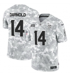 Men Minnesota Vikings 14 Sam Darnold 2024 F U S E Arctic Camo Salute To Service Limited Stitched Football Jersey Men Minnesota Vikings 14 Sam Darnold 2024 F U S E Arctic Camo Salute To Service Limited Stitched Football Jersey