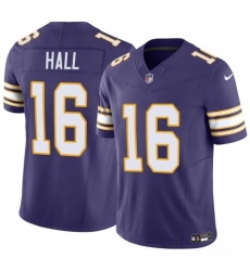 Men Minnesota Vikings 16 Jaren Hall Purple 2023 F U S E Vapor Untouchable Throwback Limited Stitched Jersey Men Minnesota Vikings 16 Jaren Hall Purple 2023 F U S E Vapor Untouchable Throwback Limited Stitched Jersey