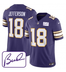 Men Minnesota Vikings 18 Justin Jefferson Purple 2023 F U S E Bud Grant Patch Limited Stitched Jersey Men Minnesota Vikings 18 Justin Jefferson Purple 2023 F U S E Bud Grant Patch Limited Stitched Jersey