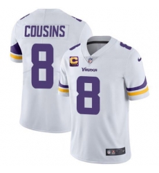 Men Minnesota Vikings 2022 #8 Kirk Cousins White With 4-Star C Patch Vapor Untouchable Limited Stitched NFL Jersey II Men Minnesota Vikings 2022 #8 Kirk Cousins White With 4-Star C Patch Vapor Untouchable Limited Stitched NFL Jersey II