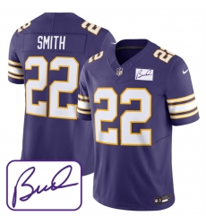 Men Minnesota Vikings 22 Harrison Smith Purple 2023 F U S E Bud Grant Patch Limited Stitched Jersey Men Minnesota Vikings 22 Harrison Smith Purple 2023 F U S E Bud Grant Patch Limited Stitched Jersey