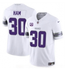 Men Minnesota Vikings 30 C J Ham White 2024 F U S E With 4 Star C Patch Winter Warrior Limited Stitched Jersey Men Minnesota Vikings 30 C J Ham White 2024 F U S E With 4 Star C Patch Winter Warrior Limited Stitched Jersey