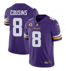 Men Minnesota Vikings 8 Kirk Cousins 2022 Purple With 4 Star C Patch Vapor Untouchable Limited Stitched Jersey Men Minnesota Vikings 8 Kirk Cousins 2022 Purple With 4 Star C Patch Vapor Untouchable Limited Stitched Jersey