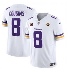Men Minnesota Vikings 8 Kirk Cousins White 2023 F U S E With With 4 Star C Patch And John Madden Patch Vapor Limited Stitched Football Jersey Men Minnesota Vikings 8 Kirk Cousins White 2023 F U S E With With 4 Star C Patch And John Madden Patch Vapor Limited Stitched Football Jersey