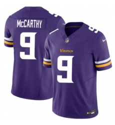 Men Minnesota Vikings #9 QB J.J. McCarthy Purple Stitched NFL Jersey Men Minnesota Vikings #9 QB J.J. McCarthy Purple Stitched NFL Jersey