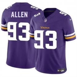 Men Minnesota Vikings 93 Jonathan Allen Purple 2025 F U S E  Vapor Untouchable Limited Stitched Jersey