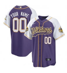 Men Minnesota Vikings ACTIVE PLAYER Custom Purple White Cool Base Stitched Baseball Jersey Men Minnesota Vikings ACTIVE PLAYER Custom Purple White Cool Base Stitched Baseball Jersey