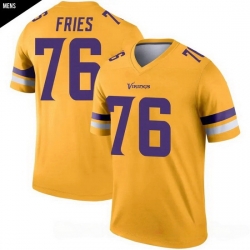 Men Minnesota Vikings  uFF0376 Will Fries Yellow Limited Classic Vapor F U S E  Jersey