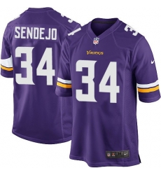 Men Nike Minnesota Vikings #34 Andrew Sendejo Purple Game NFL Jersey Men Nike Minnesota Vikings #34 Andrew Sendejo Purple Game NFL Jersey