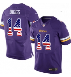 Mens Nike Minnesota Vikings 14 Stefon Diggs Elite Purple Home USA Flag Fashion NFL Jersey Mens Nike Minnesota Vikings 14 Stefon Diggs Elite Purple Home USA Flag Fashion NFL Jersey