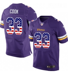 Mens Nike Minnesota Vikings 33 Dalvin Cook Elite Purple Home USA Flag Fashion NFL Jersey Mens Nike Minnesota Vikings 33 Dalvin Cook Elite Purple Home USA Flag Fashion NFL Jersey